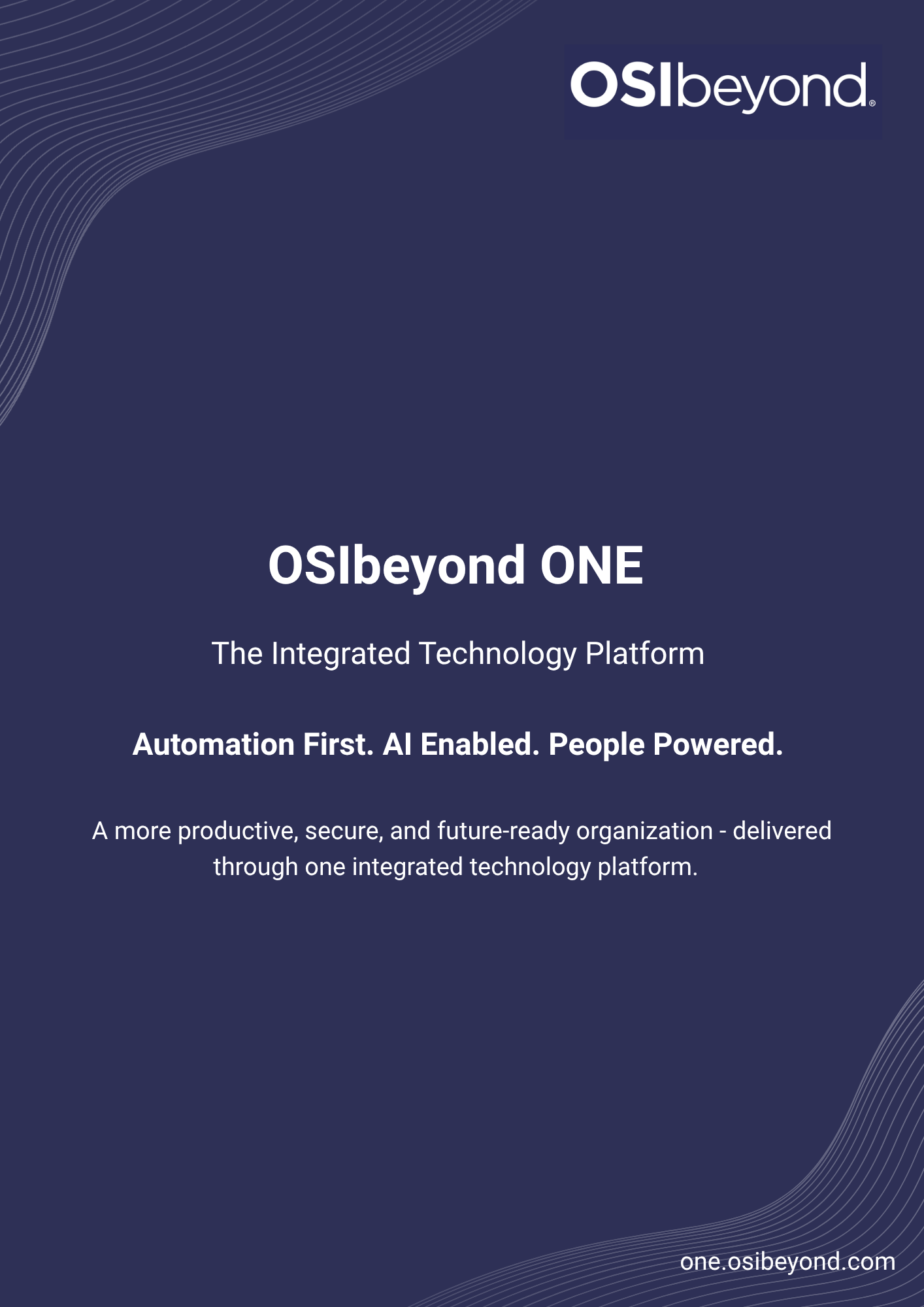 OSIbeyond ONE Website Version